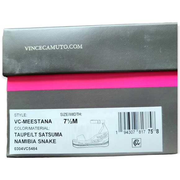 SOLD - VINCE CAMUTO Leather Wedge Summer Sandal Ladies 7.5 - Picture 12 of 16